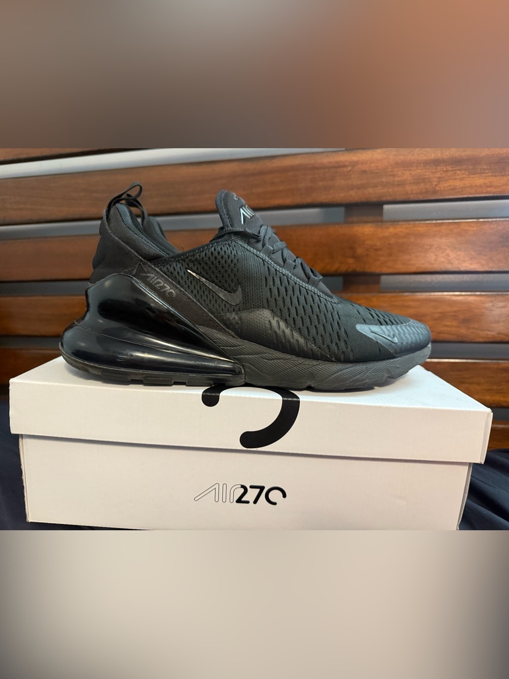 Nike Air Max 270 “Triple Black” – Men’s Size 12 | Pre-Owned | 100% Authentic